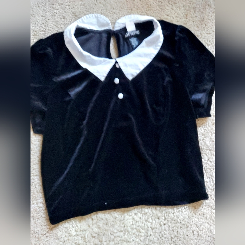 Wednesday adams mushroom collar shirt